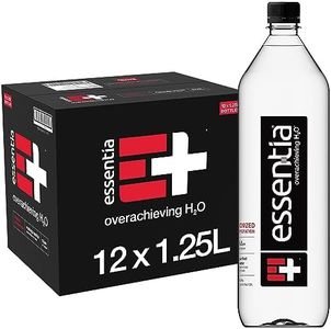 Essentia Water LLC , 99.9% Pure, Infused with Electrolytes for a Smooth Taste, pH 9.5 or Higher; Ionized Alkaline Water, Black, 42.3 Fl Oz (Pack of 12)