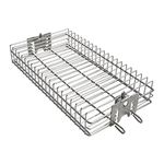 onlyfire BRK-6042 Stainless Steel Flat Spit Rotisserie Grill Basket Fits 1/2” Hexagon, 3/8" Hexagon, 3/8" Square & 5/16" Square Rotisserie Spit Rods