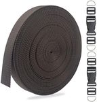 5/8 inch Coffee Nylon Webbing Strap for Sewing -10Yards 15mm Buckles Straps-Flat Fabric Pet Webbing Straps DIY Handle Craft Bags Straps Supplies-Hardware-Lawn Chair-Belting-DIY Projects Strap #257