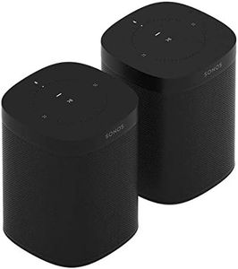 Sonos One (Gen 2) Two Room Set Voice Controlled Smart Speaker with Amazon Alexa Built in (2-Pack Black)