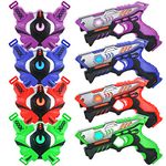 TINOTEEN Laser Tag Guns Set with Vests Guns Set of 4 Players