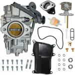 Partman Carburetor Fit For Yamaha Warrior 350 YFM350 1987-2004,Atv Quad Carb with Intake Manifold/Fuel Cock Petcock