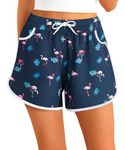 APTRO Womens Swimming Shorts Beach Shorts Ladies Swim Trunks Quick Dry Board Shorts Casual Home Wear Yoga Hawaiian Shorts WS213 Navy XL