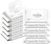 Nolla Flushable Wipes | 100% Plant-Based and Biodegradable - Soft, Unscented + Soothing Aloe and Vitamin E - For Adults and Kids 600 Count (10 Packs of 60)