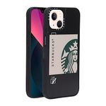 PHONE RING HOLDER Ultra Hybrid Camera and Drop Protection Back Cover Case for iPhone 13 (TPU + Polycarbonate | Starbuck Quotes) (Card), Multi-coloured