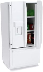 Miniature Dollhouse Refrigerator Decoration Accessories 1:12 Scale Mini Fridge Kitchen Living Room Doll House Furniture Model Ornaments (White)