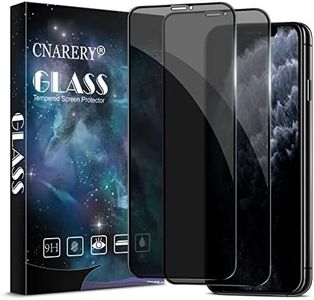 Cnarery Privacy Screen Protector for iPhone 11 Pro, iPhone Xs and iPhone X 5.8 inch, Full Coverage Anti Spy Tempered Glass Easy Installation Anti-peeping, 2 Pack
