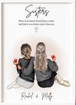 Sister Gift - Personalised Gift Sister print, gifts for her, Sisters Custom Birthday gift, Birthday gift for sister, Christmas gift for sister, Custom sister present