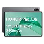 HONOR Pad X8a, 11-Inch Wi-Fi Tablet, 128GB Storage, 8300mAh Battery, Quad-speaker, Slim Metal Design, Android 14, Space Grey