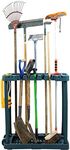 Woodside Garden Tool Holder Storage Rack Trolley with Wheels for Sheds/Garages, Portable Organiser Tidy