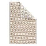 JEMIDI Outdoor Rug for Garden - 120 x 180 cm Carpet for Patio or Decking - Weatherproof Mat with Geometric Diamond Pattern Design - Taupe