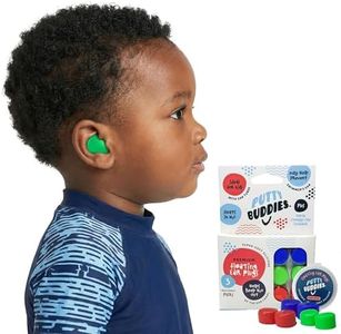 PUTTY BUDDIES Floating Earplugs 3-Pair Pack – Soft Silicone Ear Plugs for Swimming & Bathing – Invented by Physician – Keep Water Out – Premium Swimming Earplugs – Doctor Recommended (Blue/Red/Green)