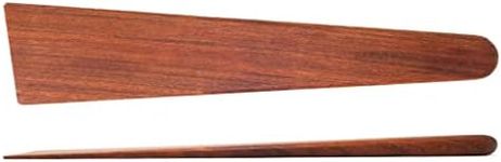 Earlywood 13 inch Handmade Wood Cooking Utensil for Kitchen, Multi-Purpose Wood Scraper and Egg Turner, Cast Iron Scraper and Wood Saute Spatula - Made in USA - Jatoba