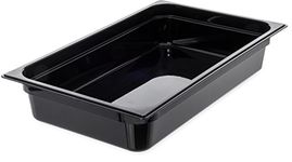 Carlisle 10201B03 StorPlus Full Size Food Pan, Polycarbonate, 4" Deep, Black