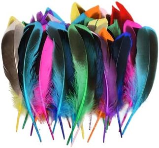 Homirty 200 Piezas Plumas Coloridas, Plumas De Colors, Plumas Mixtas Naturales, Plumas Decoracion, Plumas Manualidades, Plumas para Atrapasueños, Accesorios de Joyería, Decoración De Fiestas, 10-15cm