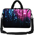 Violet Mist 14 Inch Laptop Shoulder Bag Laptop Sleeve 15 15.6 Inch Cute Galaxy Pattern Laptop Carrying Case Notebook Shoulder Bag Pouch Neoprene Protective Tablet Computer Sleeve Handle Stars