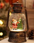 Christmas Decorations Indoor-Musical Snow Globe Christmas with 6H Timer,Santa Christmas Tree Lighted Scene Snow Globes Lantern USB or Battery Powered,Christmas Decorations Decor for Home