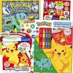 Pokemon Coloring Books Set for Kids Bundle with 3 Pokemon Coloring and Activity Books with Games, Puzzles, Stickers and More - Pokemon Gifts for Boys