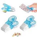 2 Pcs Portable Pill Taker, Portable Pill Taker Remover,Pills Pack Opener Assistance Tool,Tablet Pill Blister Pack Opener Assistance Tool,No Touch Easy to Take Pill Out,Portable Tablet Dispenser