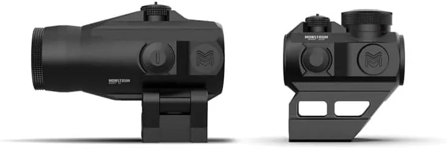 Monstrum Ghost Red Dot Sight with Shake Awake | 3X Magnifier with Flip to Side Mount | Combo | Black