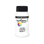 Daler-Rowney System3 Acrylic Paint, Plastic Pot, 16.91oz - 500 ml, Titanium White