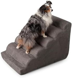 Snoozer Scalloped Pet Stairs, Large, Anthracite