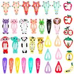 Hair Clips, Lictin 36 Pcs Cute Hair Clips Girl, Mini Metal Snap Hair Clips for Little Girls Baby Kids, Colorful Small Hair Barrettes, Accessories for Fine Hair