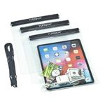 YUMQUA Clear Waterproof Bags Large Size 3 Pack Set, Watertight Pouch Holder for Document Map Camera Mobile Phone Tablet, fits Kayaking Boating Hiking Beach Water Sports, Black