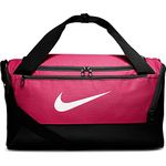 Nike Brasilia-9.0 Duffel Bag (Small), Rush Pink/Black/White, One Size