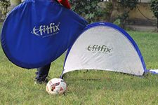 Fitfix® Model Pop Up Goal 1 Pair- 2 ps Portable Soccer Goals with Carry Bag Long Life Durable Frame Quick Setup Easy Fold (120 x 80)