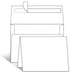 Blank Note Cards and Envelopes, Goefun 100 Pack 4.25 x 5.5 Folded Cardstock and A2 Envelopes Self Seal for Invitations, Wedding, DIY Greeting Cards, Birthday Cards & All Occasion