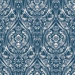 NuWallpaper NU1689 Bohemian Damask Indigo Peel & Stick Wallpaper