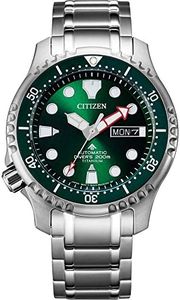 Citizen Herren Analog Automatik Armbanduhr Promaster Marine, Silver Tone, standard size, Bracelet