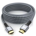 looyotul 4k Hdmi Cable 40ft Ultra High Speed HDMI 2.0 Cable 4K@60HZ 3D ARC Gold Plated Connector Ethernet Audio Video Return HDMI Cord for UHD TV Monitor Laptop Xbox PS4/PS5 Roku TV ect.(Silvery)