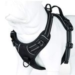 MOKCCI Truelove Soft Front Dog Harness .Reflective No Pull Harness with Handle and 2 Leash Attachments