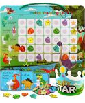 Potty Training Reward Chart. Reward Charts for Children Behavior with 35 Reusable Magnetic Stickers. A Dinosaur Toilet Training Reward Chart for Toddlers. Kids Reward Chart and Stickers for Boys