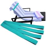 Towel Bands (4 Pack), Beach & Pool & Cruise Chairs, Cruise Essentials & Beach Accessories, The Better Towel Holder Beach Towel Clips (Turquoise)