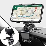 QZCQLLM Car Phone Mount, Rotating Dashboard Clip Cell Phone Holder, 360-Degree Rotation Mobile Clip Stand for 4 to 7 inches Smartphones