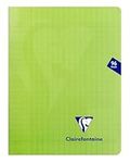 Clairefontaine - Ref 353741C - Mimeys Side Stapled Notebook (96 Pages) - A5+ Size, Polypro Cover, 90gsm Brushed Vellum Paper, Séyès Ruling - Green Cover