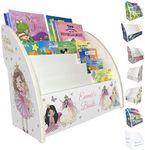 TINYSTANDS Princess-Themed Personalised Girls Bookcase - Handmade Girls Bookshelf, Child-Safe, Ready-to-Use, Ideal for Ages 1-5 (Princess, Standard)