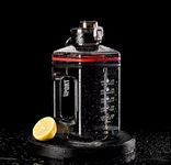 Sisliya 2.2L Water Bottle, 73oz Large Water Bottle, Half Gallon Sports Bottle,Leak-Proof Container, BPA Free, Water Bottles for Gym, Yoga, Travel, Cycling, Camping, Outdoor (Black)
