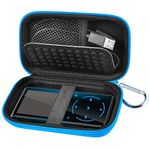 MP3 & MP4 Player Case for SOULCKER/G.G.Martinsen/Grtdhx/iPod Nano/Sandisk Music Player/Sony NW-A45 Music Players with Bluetooth. Fit for Earbuds, USB Cable, Memory Card - Blue+Inside Black