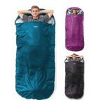 Highlander XL Sleeping Bag - Extra Wide Sleeping Bags for Adults - Rectangular, Lightweight & Water-Resistant - Soft Inner Lining - Indoor & Outdoor Use - Ideal for Camping