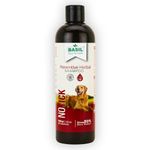 BASIL No Tick Herbal Pet Shampoo | Anti-Bacterial Formula | Itch Relief for Pets | Effectively Removes Ticks & Fleas | Softens, Strengthens, and Adds Shine to Fur | Paraben-Free | 500ml Bottle