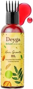 Deyga Hair Growth Oil | Promotes Hair Growth | Reduces Hairfall | Repairs Damaged Hair | Makes Hair Soft & Smooth | Infused with Hibiscus, Rosemary & Grapeseed Oil (100ml Hair Growth Oil) | Suits Men and Women