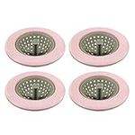 BNYZWOT Kitchen Silicone Sink Strainer Garbage Disposal Strainer Sink Drain Catcher Plug Drain Cover Kitchen Sink Basket for Kitchen Sinks Silicone Pink 4 pack