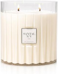Big Ass Candle | Huge 10lb Luxury Candle, 150oz, 500 Hours | Crystal-Inspired Vessel | Santal No V. | Sandalwood, Bergamot, Vetiver | Natural Coconut-Soy Wax | by Big Ass Luxuries | Seen On Shark Tank