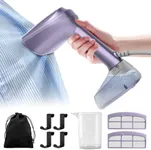 Vacuum Steamer for Clothes, 3500Pa Suction Handheld Clothes Steamer,Equipped with multiple modes，Portable Travel Steamers for Clothes, Steaming & Ironing 2 in 1，400ml Water Tank (for 110-120V)