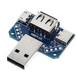 xcluma Type C 2.54mm Micro 4P USB Adapter Board M to F Connector Adapter