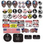 35 Crude Adult Humor Hard Hat Decals - Very Offensive - Construction Worker Stickers Made for Interior and Exterior use - Heavy Duty 3M Vinyl Film - 4 Free Decals with Each Order - Decals by Haley